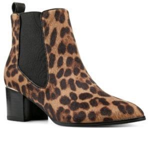 Nine West Honor PullOn Chelsea Leopard Natural Multi Pony Hair (Size 5.5)